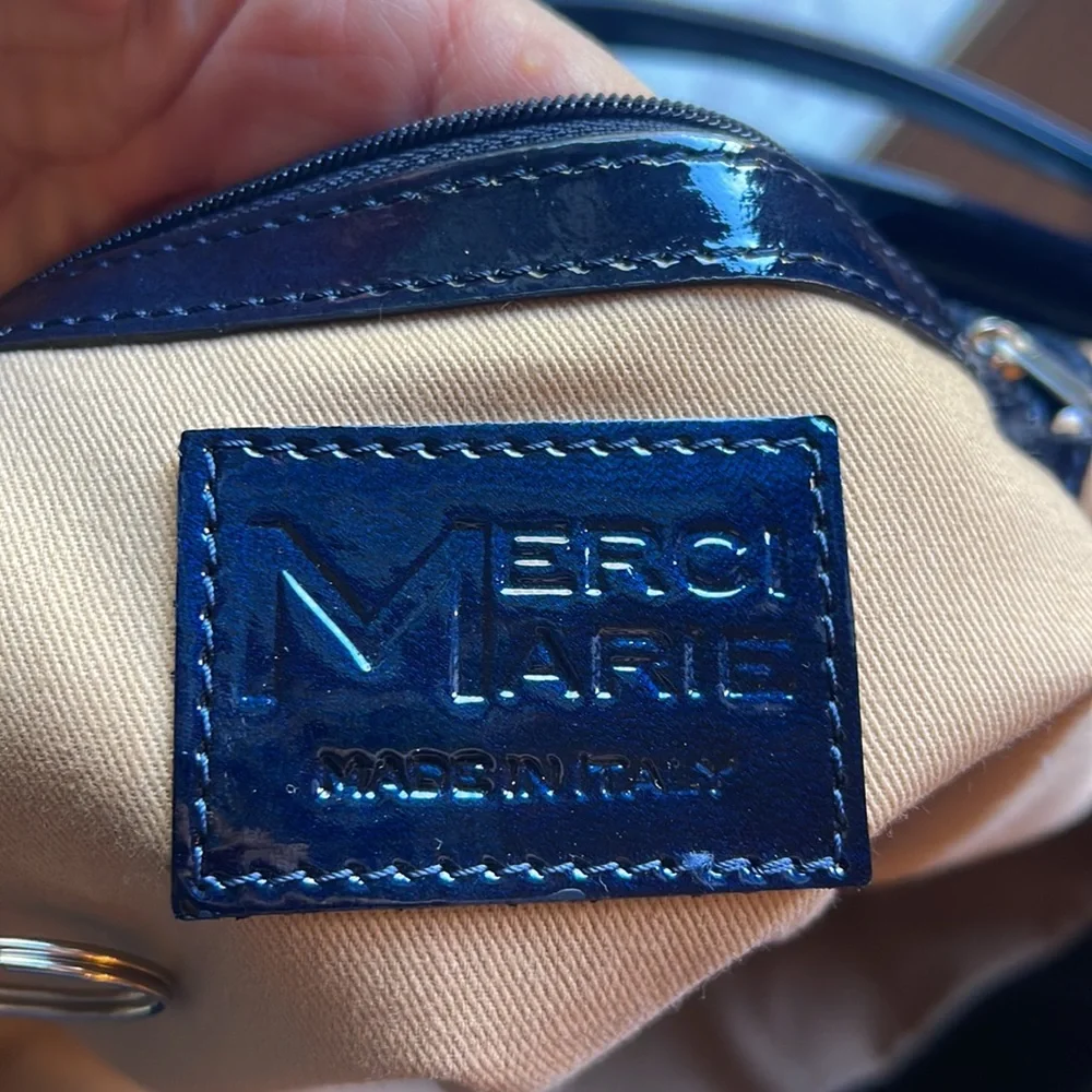 COPY - Merci Marie Italian patent leather hobo purse never used beautiful - Picture 6 of 12